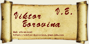 Viktor Borovina vizit kartica